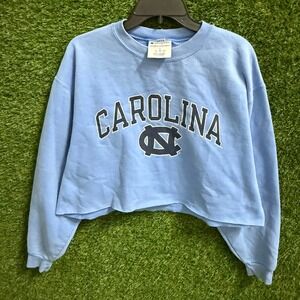 Champion Carolina North University Cropped Blue Sweatshirt,‎ Women's Large